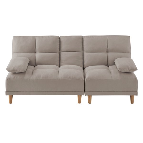 テーブル付ソファベッド ライトグレー ソファベッド