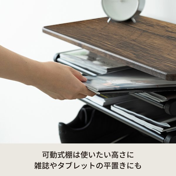 ワンタッチ式可動棚ラック フィット（ウッド/木目） マルチラック 収納 韓国インテリア シェルフ スリム ヴィンテージ 玄関収納 キッチンラック シューズラック NK-7501 組立品 オープンラック