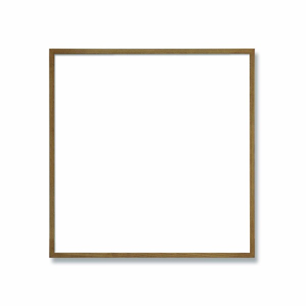 〔 角額 〕細い木製正方形額 350角 350×350mm 茶 壁掛けひも 紫外線から作品を守るUVカットアクリル付き 9102の通販は 5,925円