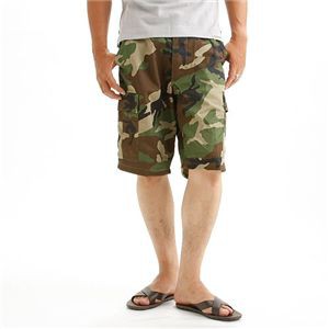 アメリカ軍 BDU カーゴ ショートパンツ Sサイズ リップストップ ウッドランド レプリカ 米軍 ミリタリーパンツ 迷彩服の通販は