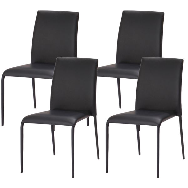 あずま工芸 ダイニングチェア スタッキング可能 ブラック【4脚入】 TDC-9339の通販は