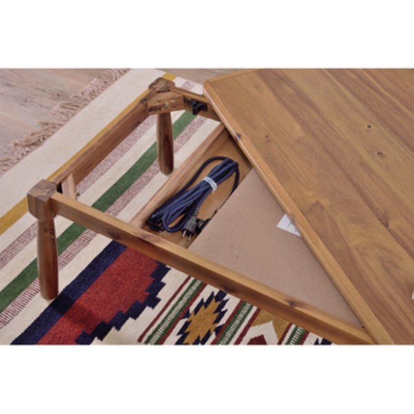 こたつ ローテーブル 幅75cm 正方形 木製 木目調 中間スイッチ 組立品