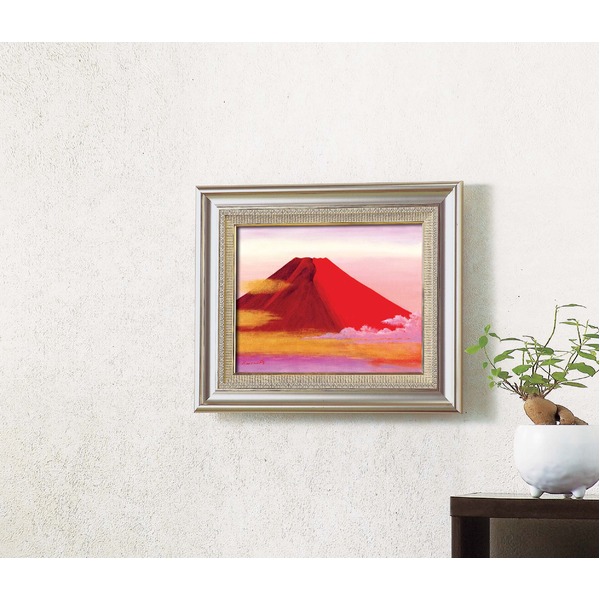 油絵額縁 フレームセット F6AS 丹羽勇 「赤富士」 477×571×59mm 壁掛け