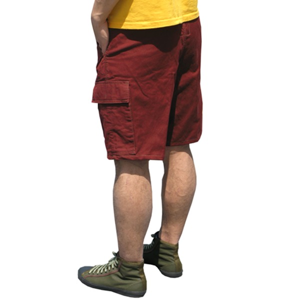 山岳猟兵用 登山パンツ ドイツ連邦国軍 モルスキン ショートパンツ 後染めエンジ Gr6 80cm レプリカ カーゴショーツの通販は