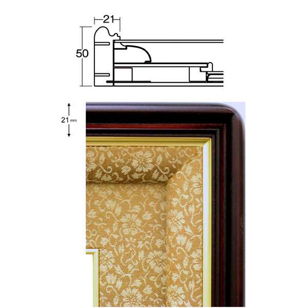 日本製 叙勲額/フレーム 〔褒賞サイズ(517×367mm)/茶ドンス〕 化粧箱
