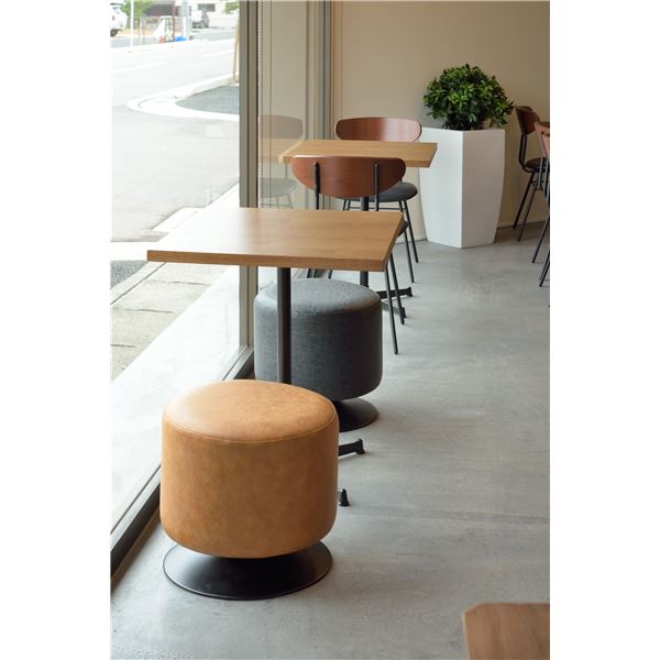 オットマン 直径40cm キャメル ソフトレザー スチールフレーム 回転式 ラウンド スツール リビング ダイニング インテリア家具 オットマン 直径40cm キャメル ソフトレザー スチールフレーム 回転式