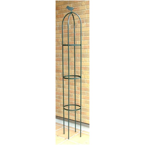 フラワースタンド/花台 【直径25cm×高さ160cm】 脚4本付 防サビ加工 スチールパイプ製 日本製 『ミニオベリスク アリビオ』の通販は