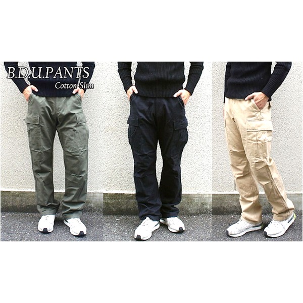 アメリカ軍 BDU パンツ コットン スリム レプリカ XS ブラック ジッパー式 ドローコード付き 米軍 ミリタリーパンツ 軍モノ 黒 アメリカ軍 BDU パンツ コットン スリム レプリカ XS ブラック