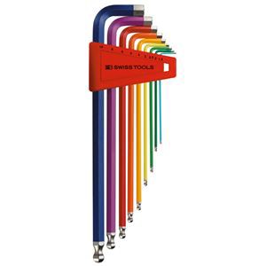 PB SWISS TOOLS 212LH-10RB ボール付ロングレインボーレンチセット(パックナシ)の通販は