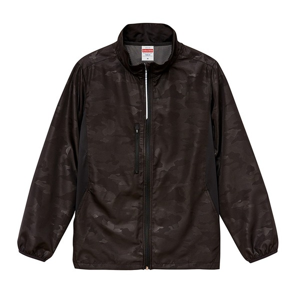 スタンドジップ ジャケット ウッドランドブラック XXL シャカシャカと音がしない 撥水 ＆ 防風加工 リフレクター 裏地付 防寒着 上着の通販は