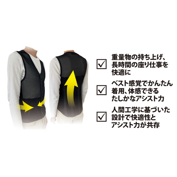 SIGNET シグネット 背中・腰向け 作業用背面サポートベスト ササエラス LLサイズ 49179の通販は