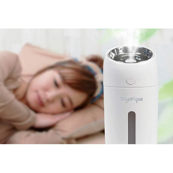 超音波 加湿器 約280ml 直径7×高さ18cm 充電式 ライトモード付き