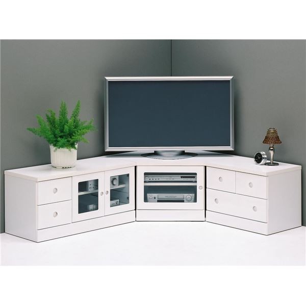 コーナー テレビ台 テレビボード 3点セット 幅90cm ホワイト 日本製 リビング ダイニング ベッドルーム ギフト 完成品の通販は