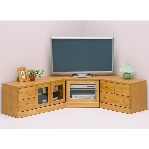 コーナー テレビ台 テレビボード 3点セット 幅90cm ナチュラル 日本製