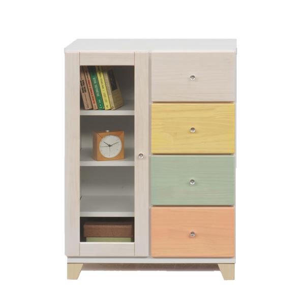 ファックス台 リビング収納 幅60cm マルチカラー 日本製 木製 キャビネット ダイニング 玄関 廊下 完成品の通販は