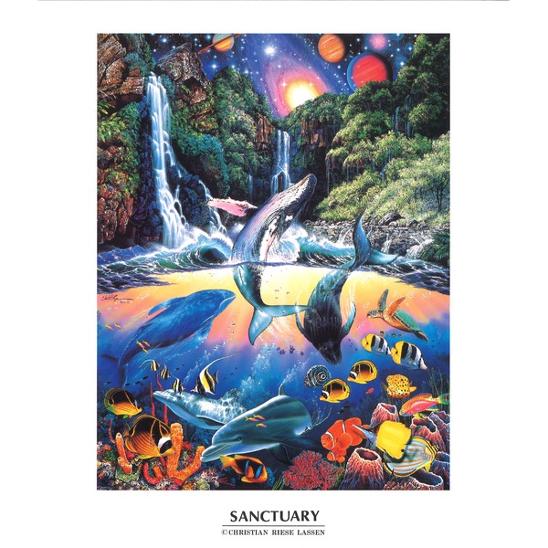 Christian Riese Lassen クリスチャン ラッセン ポスター額装 スタンド