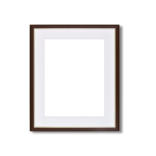 〔 軽量水彩額 〕 水彩額 F8 ブラウン マット付き UV 紫外線 カットアクリル 額 額縁 フレームの通販は