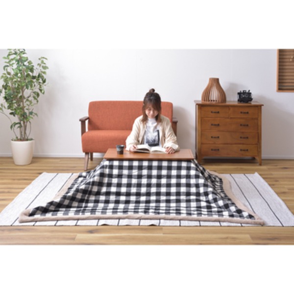 こたつ 幅80×奥行50×高さ36.5cm 長方形 ライトブラウン コタツ布団別売 組立式 リビング ダイニング インテリア家具〔代引不可〕 こたつ 幅80×奥行50×高さ36.5cm 長方形 ライトブラウン コタツ布団