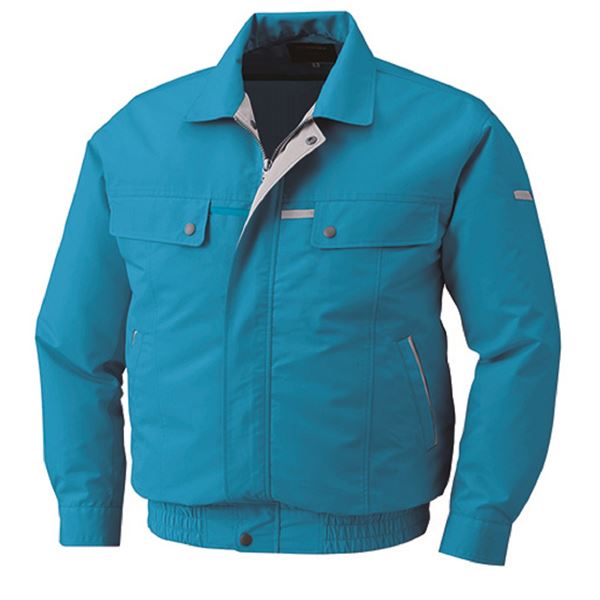 KU90450 空調服 R 綿・ポリ混紡 脇下マチ付き ターコイズブルー Lの通販は 5,671円