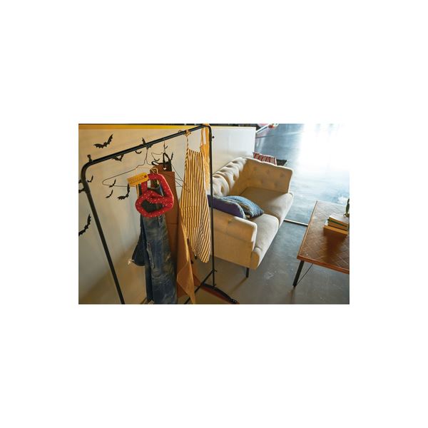 ハンガーラック 衣類収納 幅95cm 木製 ウレタン塗装 アイアンハンガー リビング ベッドルーム 寝室 インテリア家具の通販は