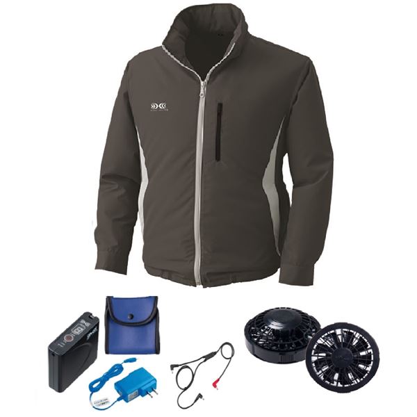 KU90520 空調服 R ポリエステル製フード付き FAN2200B・RD9261・LISUPER1セット チャコール LL