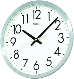 SEIKO CLOCK (セイコークロック) 掛け時計 アナログ オフィスタイプ 金属枠 KH409S（沖縄・離島配送不可）