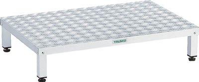 TRUSCO トラスコ中山 TRUSCO 高床式アルミ製ステップ 900X600XH190〜220 TFSH0960AL（沖縄・離島配送不可）