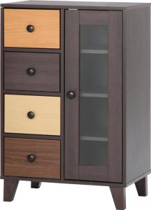 FUJIBOEKI 不二貿易 ウッドグラデーション　キャビネット　引出４杯　FBC282　COLORFUL　【96300】　北海道、沖縄、離島配送不可（沖縄・離島配送不可）の通販は 11,930円