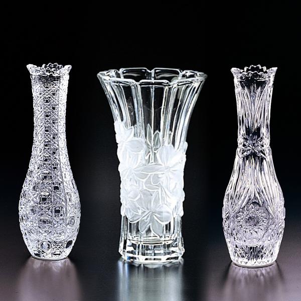 アデリア(ADERIA) 《日本製》蘭柄花器(中)【花瓶】【ガラス かびん】【フラワーベース】 (10746 F-70410)（入数9）（沖縄・離島配送不可）の通販は 34,061円