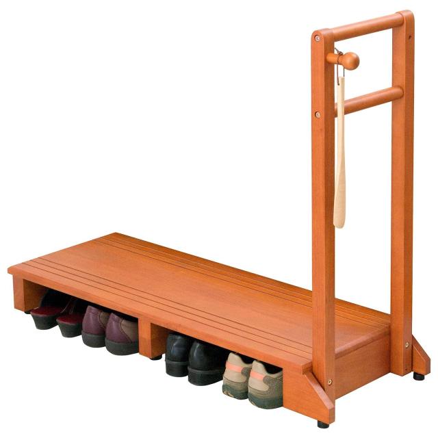 萩原(Hagihara) 玄関踏み台 玄関台 手すり付き踏み台 手すり台 ワイド