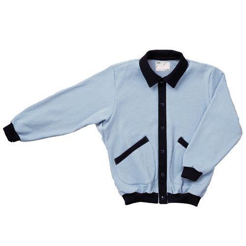 日本エンゼル スクエアニット室内着【えり付き前開きタイプ】 サックス Ｓ (５１０１)（沖縄・離島配送不可）の通販は 6,253円