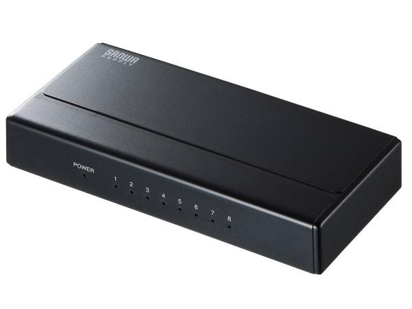 SANWASUPPLY サンワサプライ ギガビット対応スイッチングハブ(8ポート・マグネット付き）　LAN-GIGAP801BK（沖縄・離島配送不可）の通販は 6,426円
