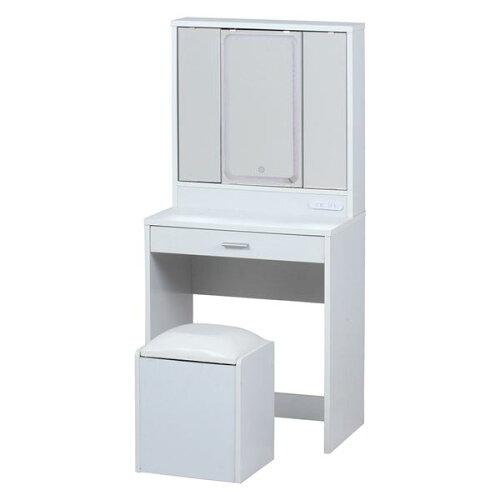 FUJIBOEKI 不二貿易 三面鏡ドレッサー WH LEDライト付き 型番