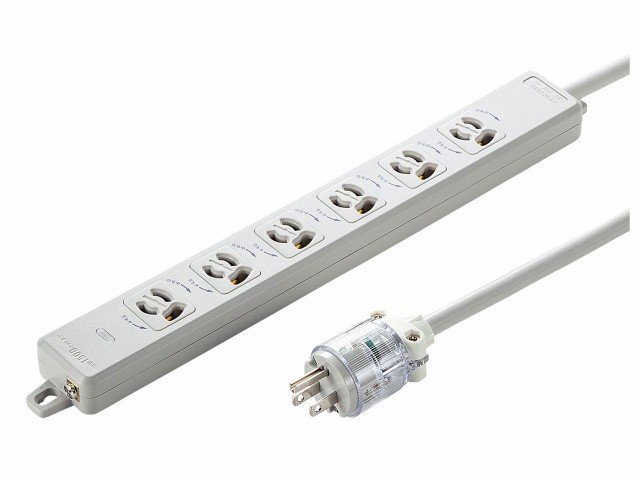 SANWASUPPLY サンワサプライ 医用接地プラグ付き電源タップ(3P・6個口・ホワイト・1m)(TAP-HPM6-1W)（沖縄・離島配送不可）の通販は