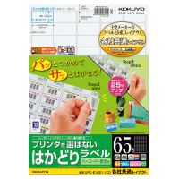 コクヨ プリンタを選ばない はかどりラベル A4 65面 100枚 (KPC-E1651-100)（沖縄・離島配送不可）の通販は