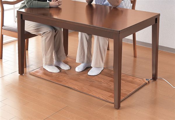 ホットテーブルマット フローリングタイプ 約60×110cm 木目調 ナチュラルブラウン sugibo SB-TM110(N) フローリングタイプ ホットマット テーブルマット ホットテーブル