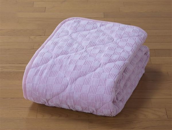 2枚セットポコポコ敷パッド 100×205 カラダス レッド イエロー 2枚