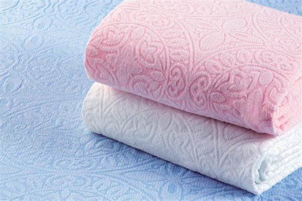 今治産ジャカード織タオルシーツ3色組 ピンク・ブルー・ホワイトの通販は