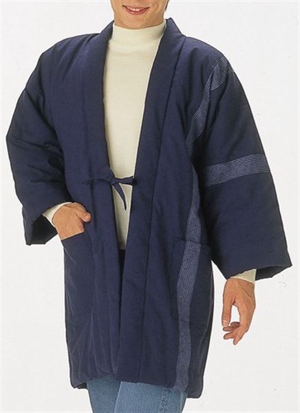 久留米織ロング半天＜婦人用＞エンジ系 M~LL