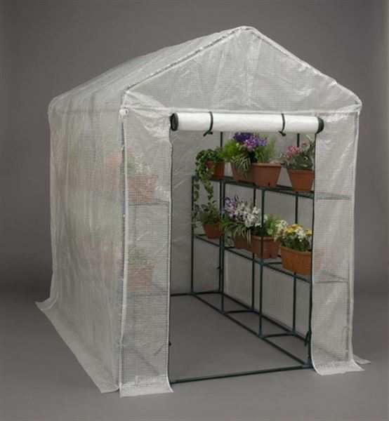 シンセイ 温室 家庭用 菜園ハウス （中） 143×143×195cm