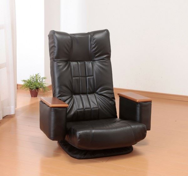 NEW天然木肘付きリクライニング回転座椅子 ゴブランの通販はau PAY