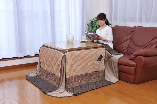 高さ4段階調節できるこたつ用掛布団 75×75用