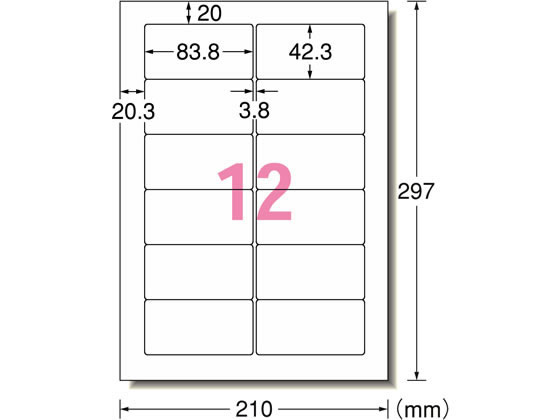 スーパーエコノミーラベル A4 12面 500枚 エーワン L12CM500Nの通販は