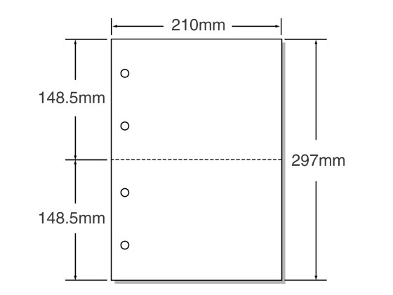 マルチプリンタ帳票 A4 白紙 2面 4穴 500枚の通販はau PAY マーケット
