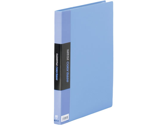 その他 W クリアーファイル カラーベースW A4タテ 40ポケット 青 10冊