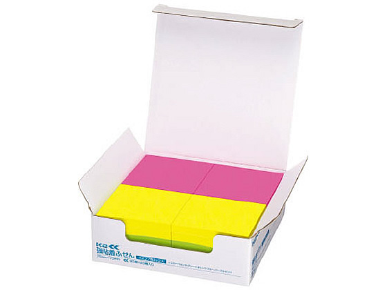 強粘着ふせん〈K2〉 75×75 7色ミックス ネオン20冊 コクヨ K2ﾒ-KN7575X20