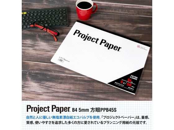 プロジェクトペーパー B4横 5mm方眼 オキナ PPB45S - ノート・紙製品