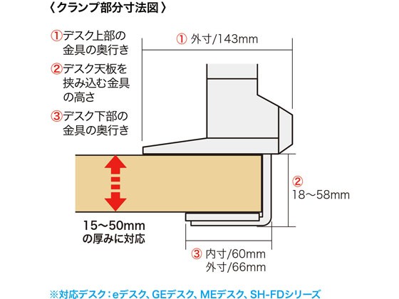 水平多関節液晶モニタアーム(左右2面) サンワサプライ CR-LA1502BKの