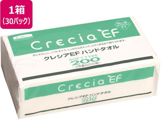 クレシアEF ハンドタオル ソフトタイフ 200組×30パック クレシア 37005