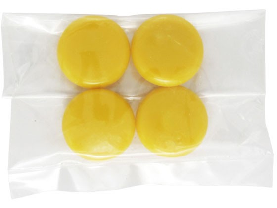 カラーマグネット 20mm 黄 4個入×100 ミツヤ CM20-4P-YLの通販は